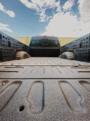 Truck bed organizer. Full bed molle panel. Overland truck bed rack. Overland gear organizer. Off-Road Racks. Gear Mounting. Ford F-250 Molle Panels. Ford F-350 Molle Panels. Ford molle panels. Icky Concepts. CJC Off-Road. Rotopax mount. Pro-Eagle Mount. Bedside rack system. Bulkhead truck rack. Off-Road rack. Overland Truck bed rack. Ford F-250 Truck bed rack system. Ford F-350 Truck bed rack system. FordF-250 truck bed molle panels. Ford F-350 truck bed molle panels. Ford truck bed molle panel